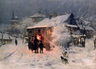 Julesangen i Ukraine af Mykola Kornylijowytsch Pymonenko