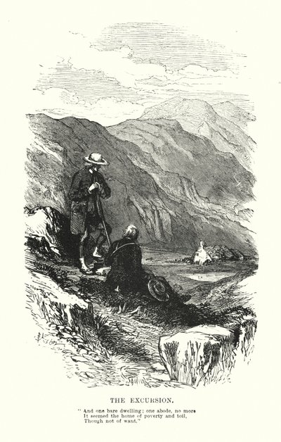 William Wordsworth: Udflugten (gravering) af Myles Birket (after) Foster