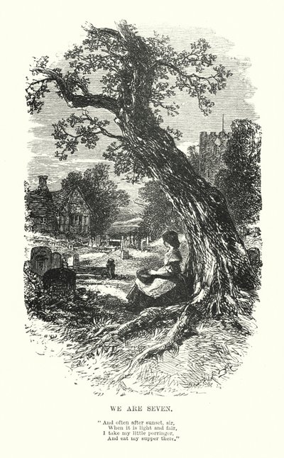 William Wordsworth: We Are Seven (gravering) af Myles Birket (after) Foster