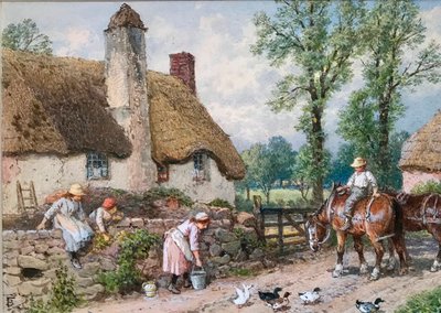 Et møde i vejkanten: Ænder på en landevej af Myles Birket Foster