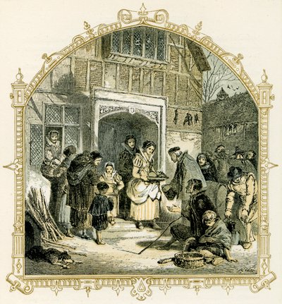 Elizabethansk julescene af Myles Birket Foster