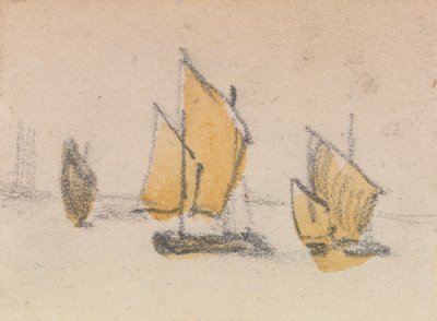En af en gruppe på tre undersøgelser af den venetianske lagune af Myles Birket Foster