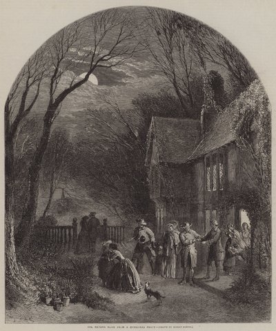 Hjemkomsten fra en julefest af Myles Birket Foster