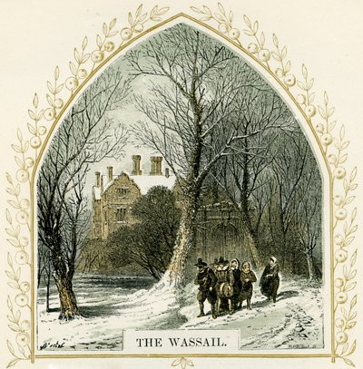 Wassailet - illustration af Birket Foster af Myles Birket Foster