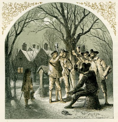 Wassailing frugttræer af Myles Birket Foster
