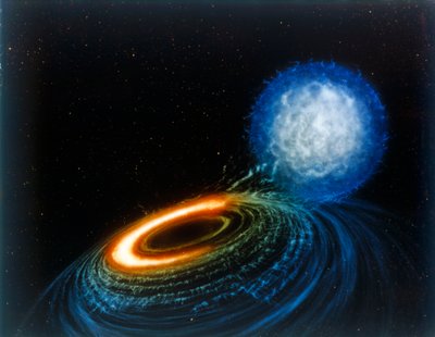 Sort hul, kunstnerens koncept. af NASA Images