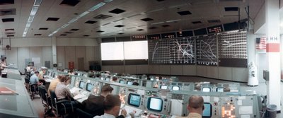 Mission Operations Control Room i Mission Control Centre, Houston, Texas, USA, 1971.ston, 1971. af NASA Images