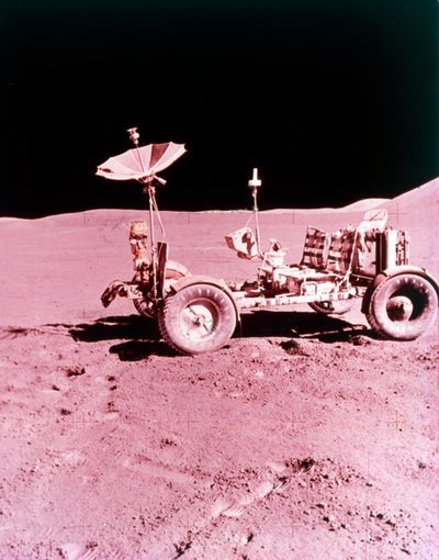 Det første Lunar Roving Vehicle, Apollo 15, juli 1971. af NASA Images