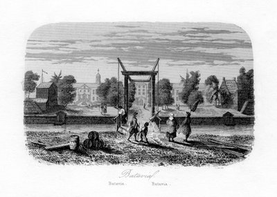 Batavia Jakarta, Indonesien, c1840. af N. Remond