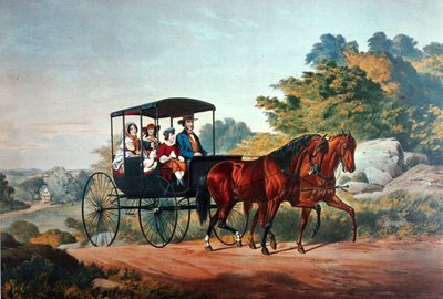 Livet på landet: Morgenturen af Currier and Ives
