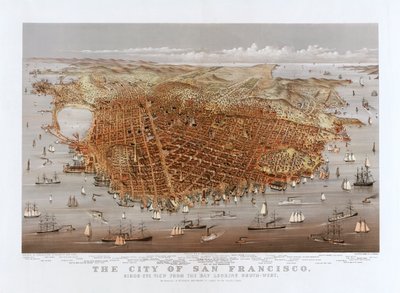 The City of San Francisco af Currier & Ives, ca. 1878 (farve litho) af Currier and Ives