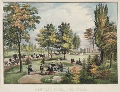 Central Park - The Drive af Currier and Ives