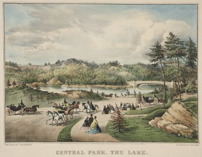 Central Park - Søen af Currier and Ives