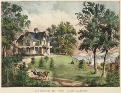 Sommer i højlandet af Currier and Ives