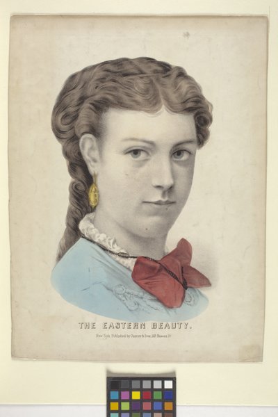 Den østlige skønhed (håndkoloreret litografi) af N. and Ives J.M. (1824-95) Currier