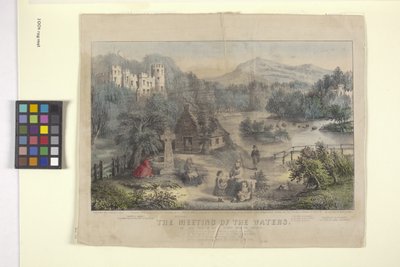 The Meeting Of The Waters (håndkoloreret litografi) af N. and Ives J.M. (1824-95) Currier