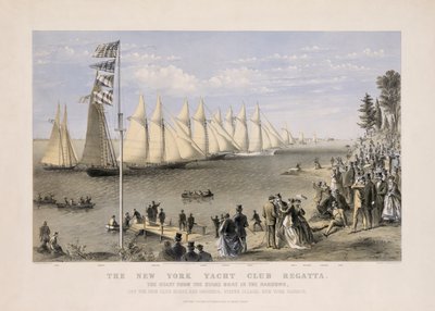 New York Yacht Club Regatta af Currier and Ives