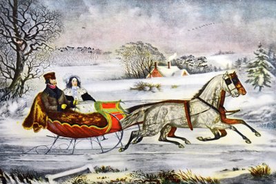 Vejen, Vinter af Currier and Ives