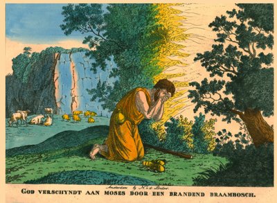 Moses og den brændende busk. af N v d Linden