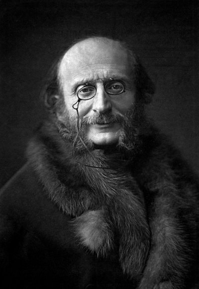 Den franske komponist Jacques Offenbach (1819-1880) ca. 1876 (s/hvid foto) af Nadar
