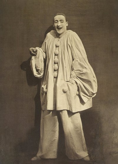 Pierrot Laughing (fransk mime Charles Deburau), foto af Gaspard-Felix Tournachon aka Nadar, ca. 1855 af Nadar