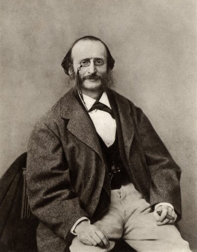 Jacques Offenbach (1819-1880) (s/hvid foto) af Nadar