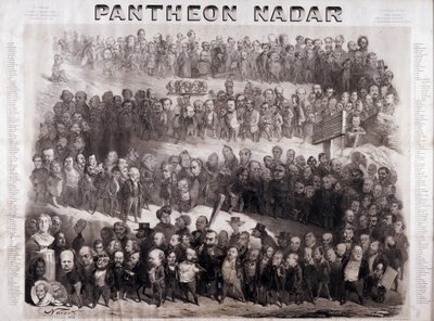 Pantheon Nadar, der repræsenterer de store historiske personer i det 19. århundrede (intellektuelle og politiske personligheder) af Nadar