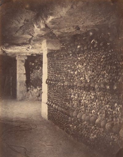 Katakomberne, Paris, april 1862. af Nadar