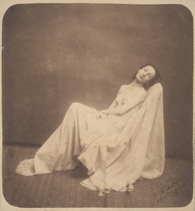 [Siddende model, delvist draperet], 1856-59. af Nadar