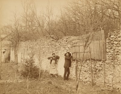 Ermitage de Sénart, en gartner og Jules Belaube af Nadar [Gaspard Félix Tournachon]