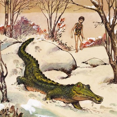 Peter follows the Crocodile, illustration fra 