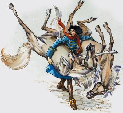 The Wonderful Adventures of Baron Munchausen (gouache på papir) af Nadir Quinto