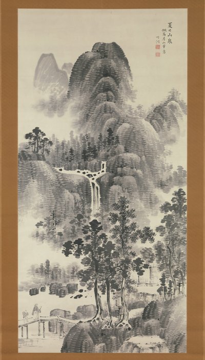 Bjergstrøm på en sommerdag, 1800-tallet. af Nakabayashi Chikuto