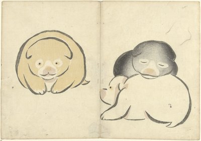 Tre unge hunde Billedalbum af Korin (serietitel) Korin gafu (serietitel) af Nakamura Hochu
