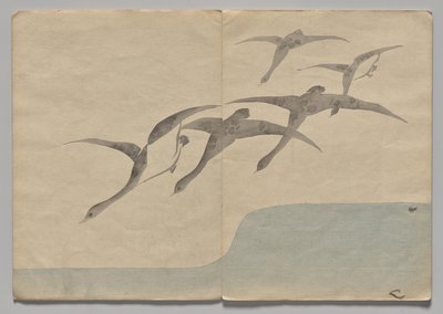 Scene fra The Kōrin Picture Book (bind 1) af Nakamura Hochu