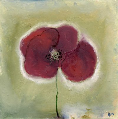 Valmue i min dagbog, 2013 (olier) af Nancy Moniz Charalambous
