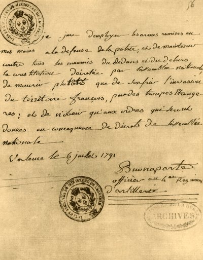 Napoleons konstitutionelle ed, 6. juli 1791, 1921. af Napoleon Bonaparte I
