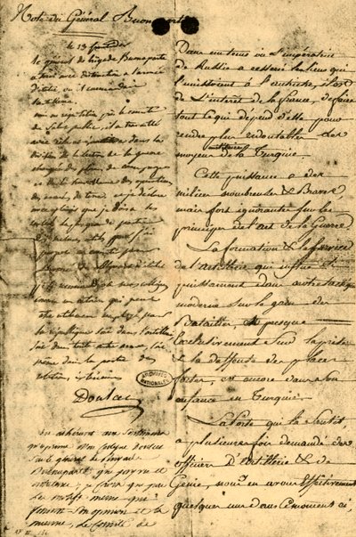 Notat fra General Bonaparte, 13. september 1795, 1921. af Napoleon Bonaparte I