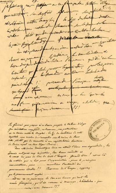 Groft udkast til tekst til optagelse i Le Moniteur Universel, 16. april 1801, 1921. af Napoleon Bonaparte I