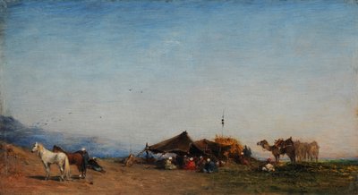 Arabisk lejr af Narcisse Berchere