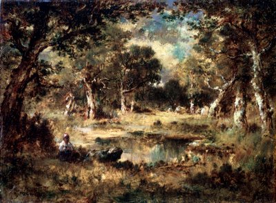 Skovsump, 1870. af Narcisse Virgile Diaz de la Peña