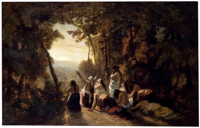 Jeftas datters klagesang, 1846. af Narcisse Virgile Diaz de la Peña
