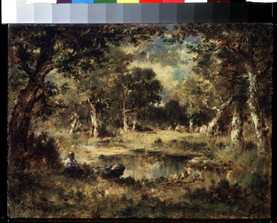 ""Skovlandskab"" (Skovsump) Maleri af Narcisse Virgile Diaz de la Pena (1807-1876) 1870 Pushkin Museum, Moskva af Narcisse Virgile Diaz de la Peña