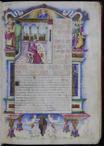 Portræt af Johannes Tinctoris Fra Opus musices Joannis Tinctoris, 1483 af Nardo Rapicano