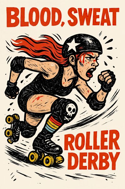 Blod, sved og roller derby af Natalie Bruns