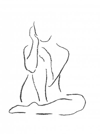 Elegant siddende figur af Natalie Bruns