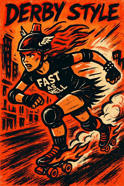 Flaming Roller Derby af Natalie Bruns