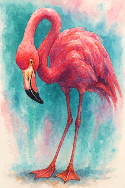 Den yndefulde lyserøde flamingo af Natalie Bruns