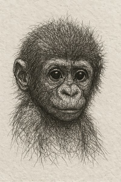 En uskyldig chimpanseunge af Natalie Bruns