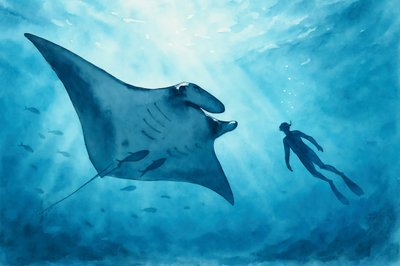 Møde med en mantarokke af Natalie Bruns